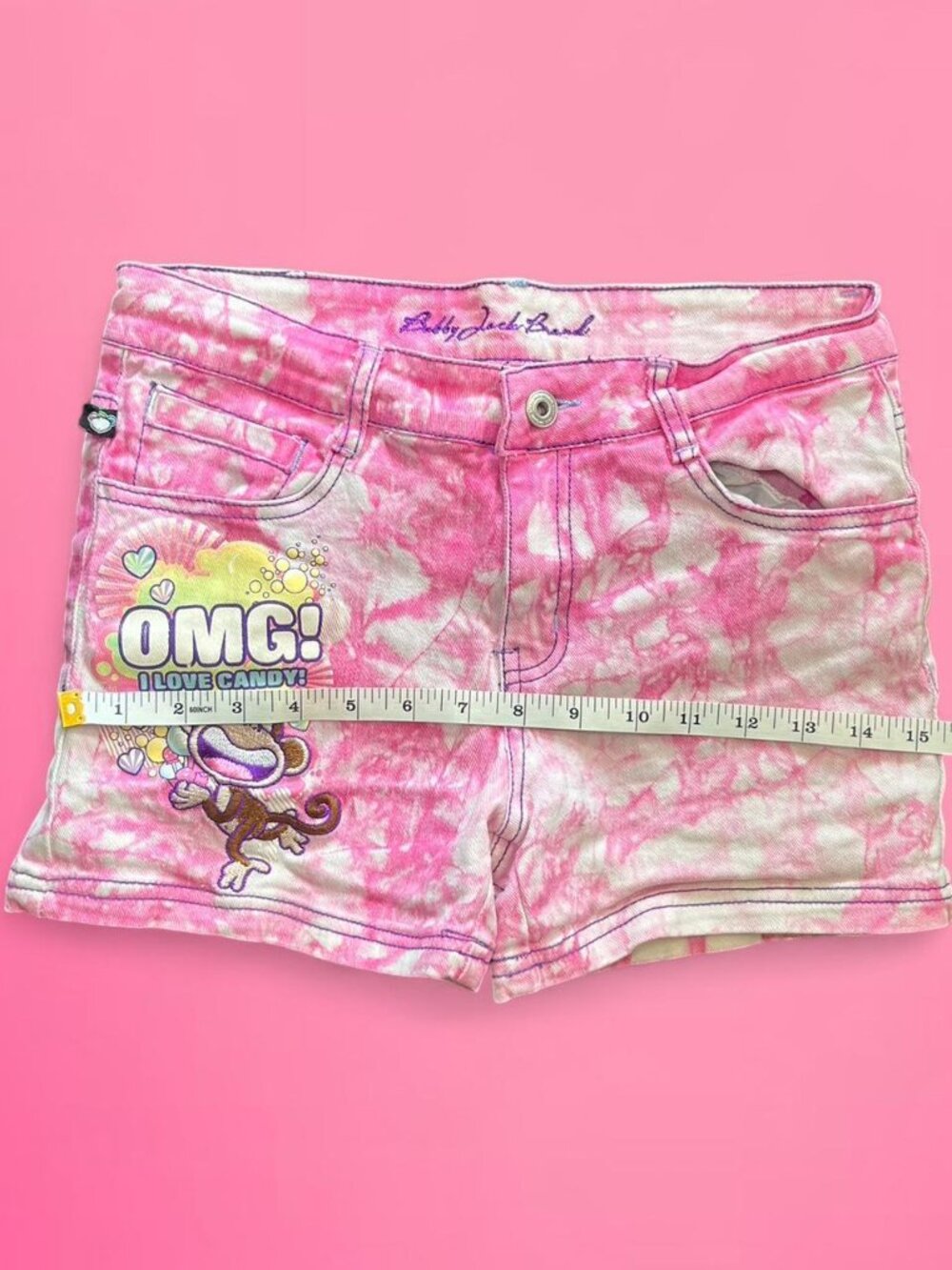 Vintage Y2K Bobby Jack tie dye I love candy kids shorts - Picture 7 of 8